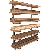 Bora Lumber Storage Rack for Garage Organization - 2 Pack of 3 Level Wall Mount Wood Rack - PBR-0315