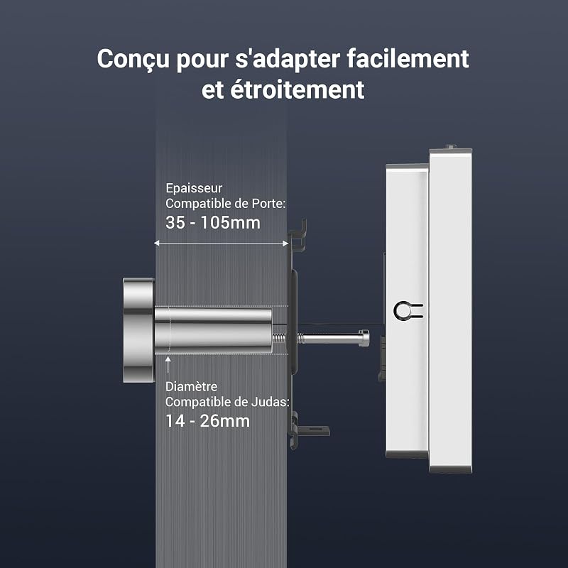 2MP Judas sans Fil avec Ecran Couleur de 4,3 Pouces, CP2 Argent