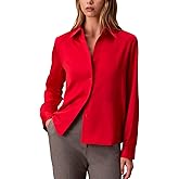 Calvin Klein Women's Satin Button-Down Shirt