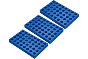 PATIKIL Vial Rack for 10ml Autosampler Vials, 3 Pack Vial Tray Holder 40-Well Stackable Test Tube Rack Vial Holder for Microc