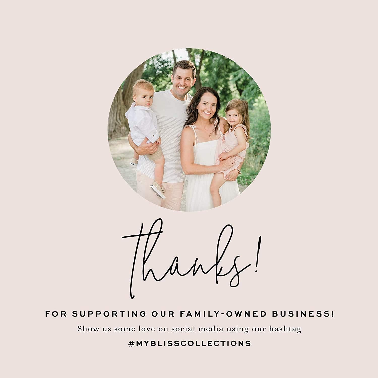Bliss Collections Thank You For Supporting My Small Business Cards, Premium design, 2 x 3.5 business card size, perfect for small business owners, thanks gorgeous feminine design, 50 pack : Office Products