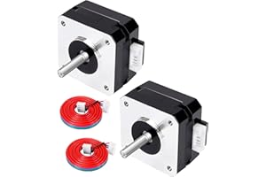 POJECITY Nema17 Stepper Motor Bipolar 42 Motor 4-Lead Wire with 1m Cable (23mm, 2Packs)