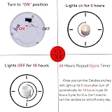 Jialine LED Tea Lights with Timer 12 Pack Warm Yellow Flicker 18 Hour Cycle view 4