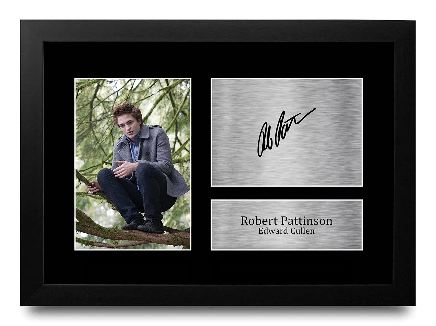HWC Trading FR A4 Robert Pattinson Twilight Gifts Printed Signed Autograph Picture for Movie Memorabilia Fans - A4 Framed