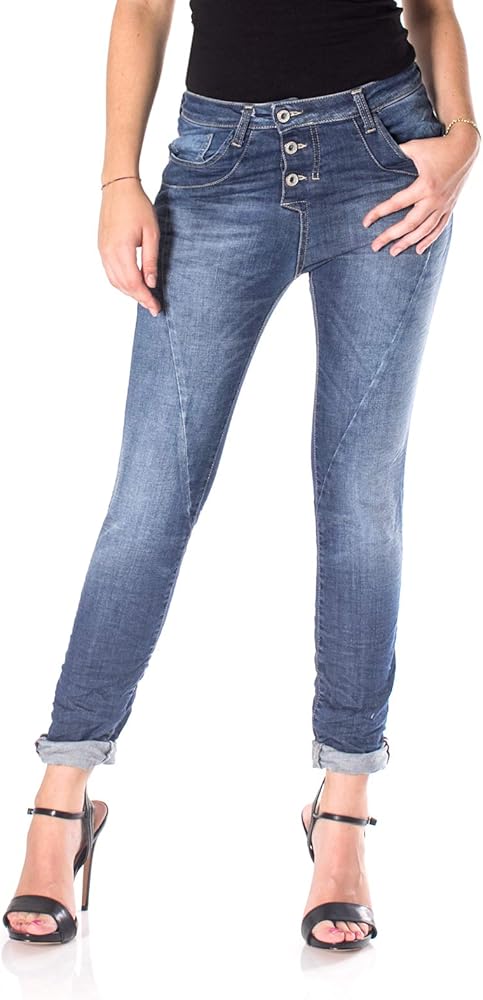 Please Pantalones Vaqueros Holgados Para Mujer Xxs Denim Blu