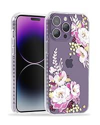 SCORPIFY for iPhone 15 Pro Case with Purple Peony