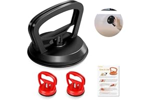 Meibeidor Dent Puller, 3 Pcs Car Dent Puller, Paintless Dent Puller Kit Pop a Dent, Powerful Suction Cup Dent Remover Tool for Car Repair, Glass, Tiles, Screen, Objects Moving and Lifting (Black+Red)