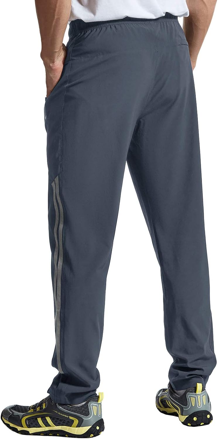 BGOWATU Men's Sweatpants Zipper Pockets Lightweight Exercise Pants Running Workout Sports: Clothing