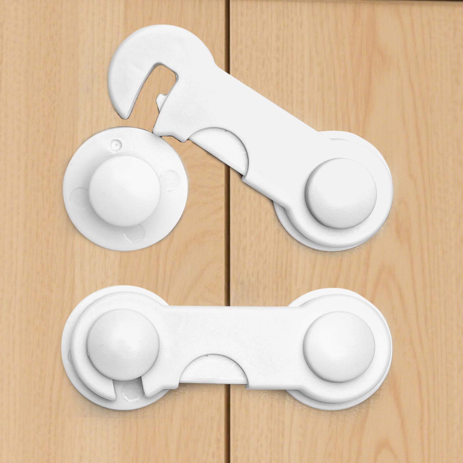 Photo 1 of GXXFXT Cabinet Locks - Easy to Install no Tools Need or Drill - 4 Pack Child Safety Cabinet Proofing Baby Safety Cabinet Locks for Furniture Kitchen Ovens Toilet Seats