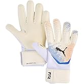 PUMA Unisex Future Match Negative Cut Goalkeeper Gloves, White-Glowing Red-Ultra Blue AH25, 6