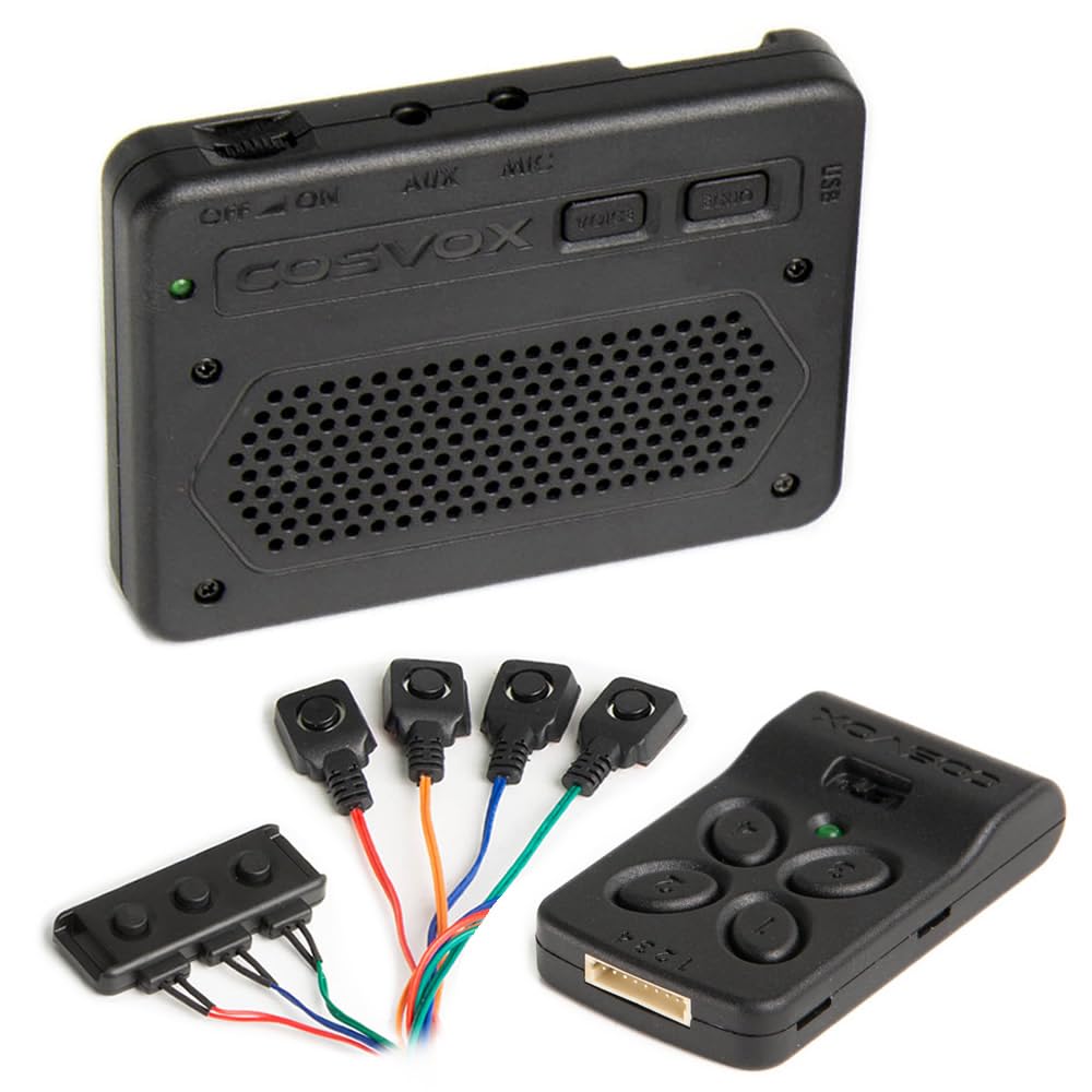 COSVOX Cosplay Wireless Bluetooth MP3 Sound Module & Voice Changer. Bring Cosplay Props, Droids & Halloween Costumes to life with voice lines, sound effects and music. Create a Cosplay Sound Glove.