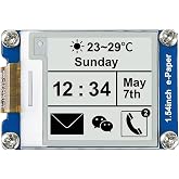 Waveshare 1.54 Inch E-Paper Display Panel Module V2 Kit 3.3v/5v 200x200 Resolution E-Ink Electronic Screen Partial Refresh for Raspberry Pi/Jetson Nano/Arduino/STM32 with SPI Interface