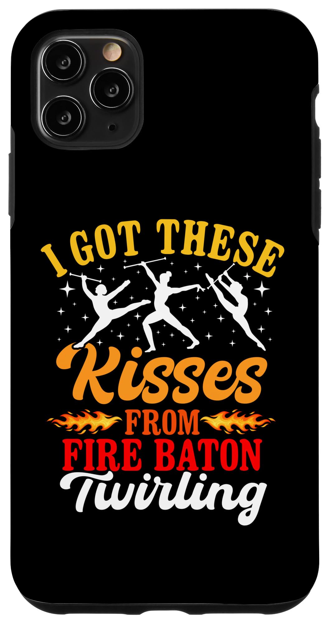 iPhone 11 Pro Max Fire Baton Lover Majorette Twirler Fire Baton Twirling Case