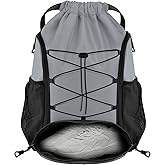 BROTOU Soccer Bags, Football Backpack, Volleyball Bag, Drawstring Soccer Backpack with Ball and Shoe Compartment