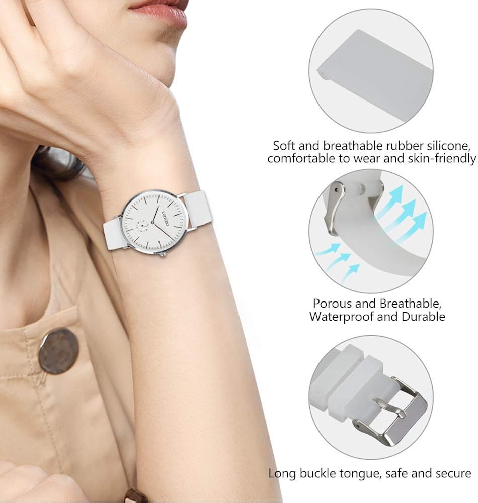 16mm Ladies’ Dive Watch Strap Replacement Silicone Rubber Translucent