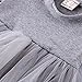Baby Girl Dress Toddler / Kids Pleated Princess Tutu Skirt with Tshirt Top Grey 86cm(12-18M)