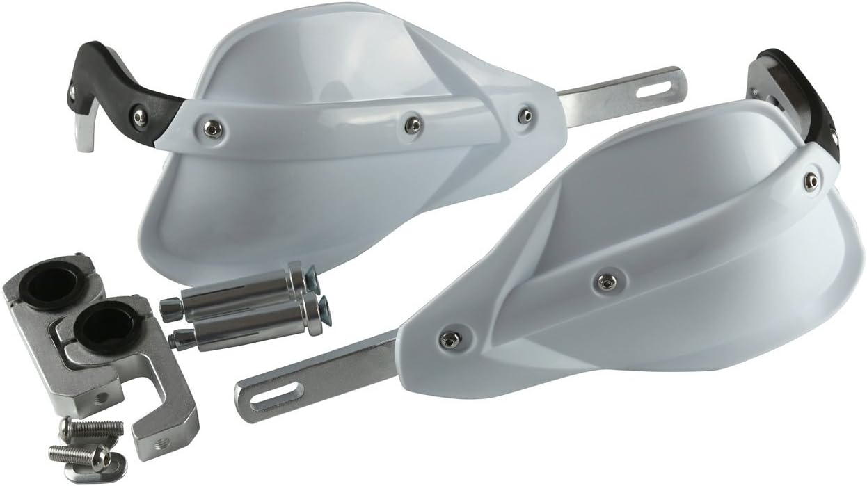 Motorcycle Motorcross Dirt Bike Handlebar handguards Hand Guards for CRF KTM YZF KLX RMZ 7/8" 22mm Or 1-1/8 28mm Fat Bar (White)