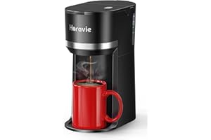 Coffee Maker Machine, Mini Single Serve Brewers for K-Cup and Grounds, 6 to 12 oz Brew Sizes, Fast Brew with Descaling Remind