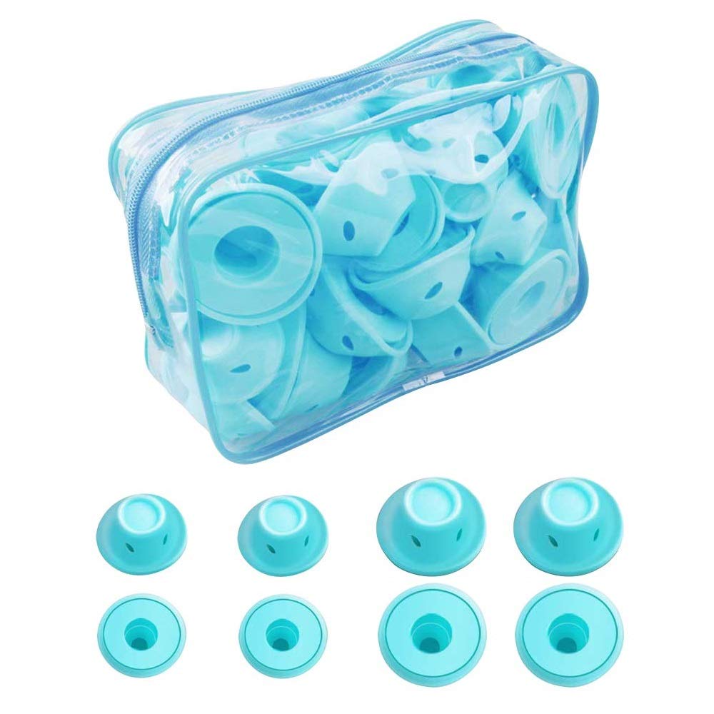 VICMAT 40 Pieces Overnight Hair Rollers, Magic for Hair Bools and Rollers, Tool for Short and Long Hair (20 Large and 20 Small Silicone Hair Rollers)