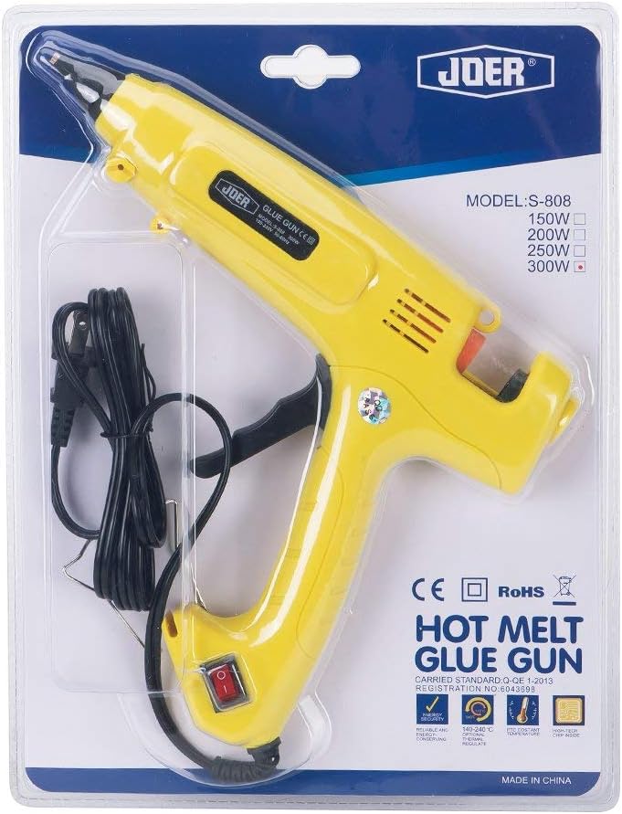 Hot Glue Gun with on/Off Switch, SUPERIORFE 300 Watt Professional High Temperature Rapid Heating Melt Glue Gun with 20 Pcs Premium Glue Sticks