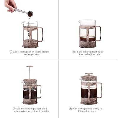 Buy French Press Coffee Maker 27oz Durable Coffee Press With Wood Grain And 2 Extra Screens Easy To Clean Heat Resistant Borosilicate Glass 100 Bpa Free Light Wood Online In Indonesia B08r1fwwpw