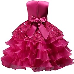 DreamHigh Wedding Flower Girl's Ruffles Lace Cute
