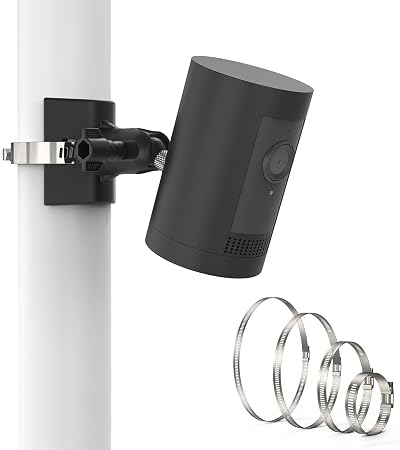 HOLACA Pole Mount for Rin g Outdoor Camera Battery/Plug-in & Solar Panel
