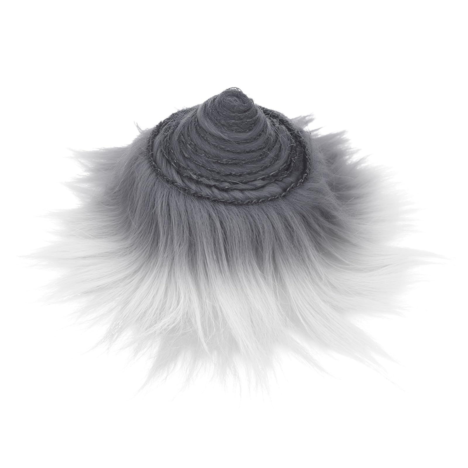 HXJDAM Grey Fur Fabric, 5x200 cm Shaggy Faux Fur Trim, Plush Grey Fluff, Craft Fur for Gonmes Beard Santa Claus Hair Dwarf Cosplay Costume DIY Craft Christmas Decoration