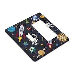 Wpshijia Rocket Planets Astronaut Blue Decorative 2