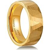 JEWPER 2/4/6/8mm Black/silver/gold Tungsten Rings for Men Womens Couple Fashion Jewelry Promise Engagement Wedding Band Hammered Inner ring inlaid with olive wood Carbide Polished Edge Comfort Fit