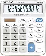 CATIGA CD-2776 Premium 12-Digit Desktop Calculator 5-Inch LCD Dual Power