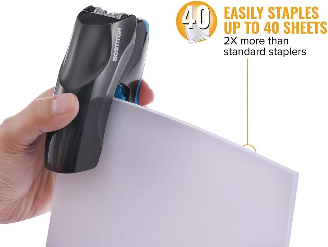 Bostitch Office Heavy Duty 40 Sheet Stapler, Small Stapler Size, Fits into the Palm of Your Hand; Assorted - No Color Choice, One per Order (B175-ASST) : Office Products