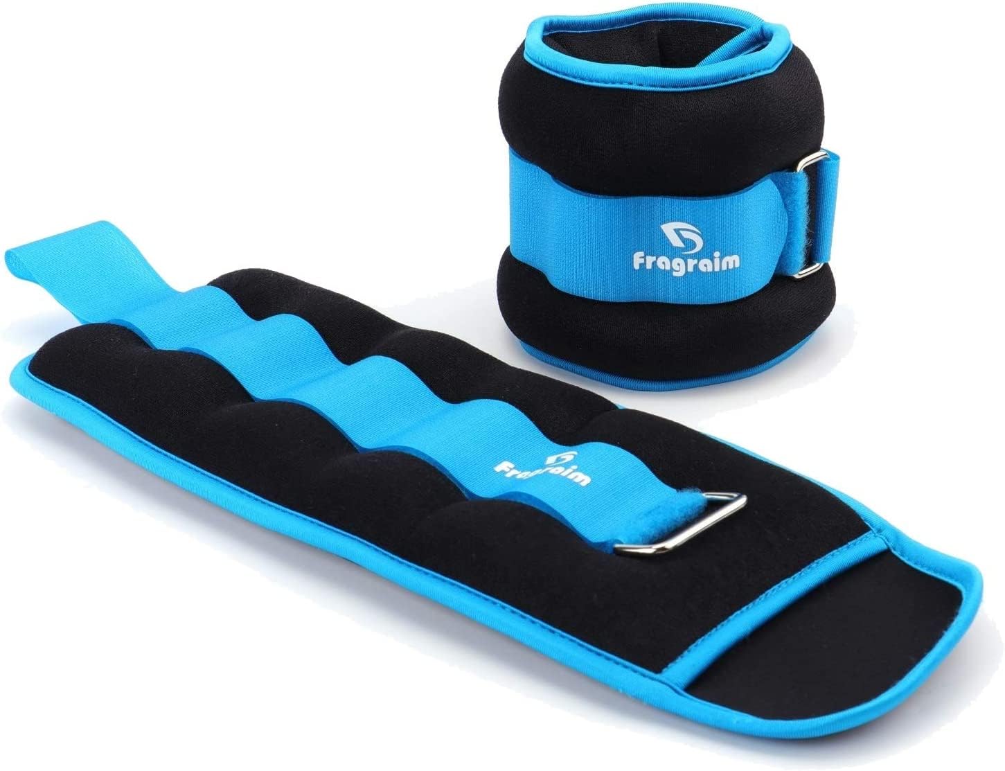 Fragraim Ankle Weights for Women, Men and Kids - 3kg x 2 Strength Training Leg/Wrist/Arm Weight with Adjustable Strap for Pilates, Jogging, Gymnastics, Aerobics, Physical Therapy