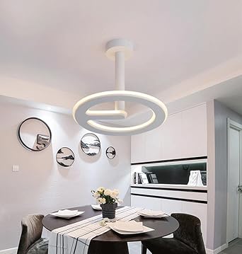Led 60w Deckenleuchte Metall Acryl Weisses Licht Dekoration Pendelleuchte 6000k Led Rund Indoor Beleuchtung Fur Kinderzimmer Kindergarten Wohnzimmer Esszimmer Schlafzimmer Restaurant Amazon De Beleuchtung