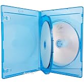 AcePlus Premium Blu-ray Triple 3-Disc Replacement Cases 12mm Thickness with Screen Printed Logo and Wrap Around Clear Plastic Sleeve (5-Pack)