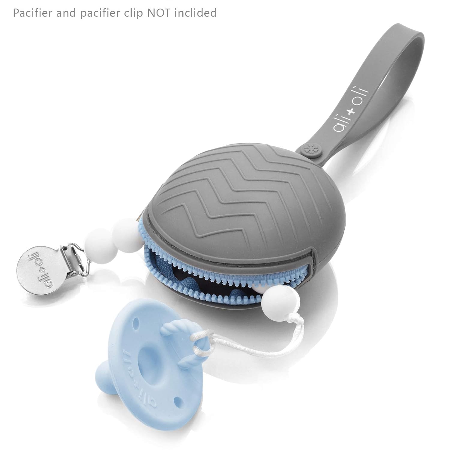 Ali+Oli Pacifier Holder Case (Grey) : Baby