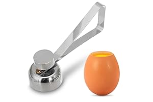 ZOKLU Stainless Steel Egg Cracker Tool - Egg Cutter Egg Shell Cutter Tool Egg Cracker Tool for Eggs Kitchen Gadgets - Egg Shell Opener Topper Cutter Egg Cup Cutter Egg Cracking Tool Handheld Egg Slicer
