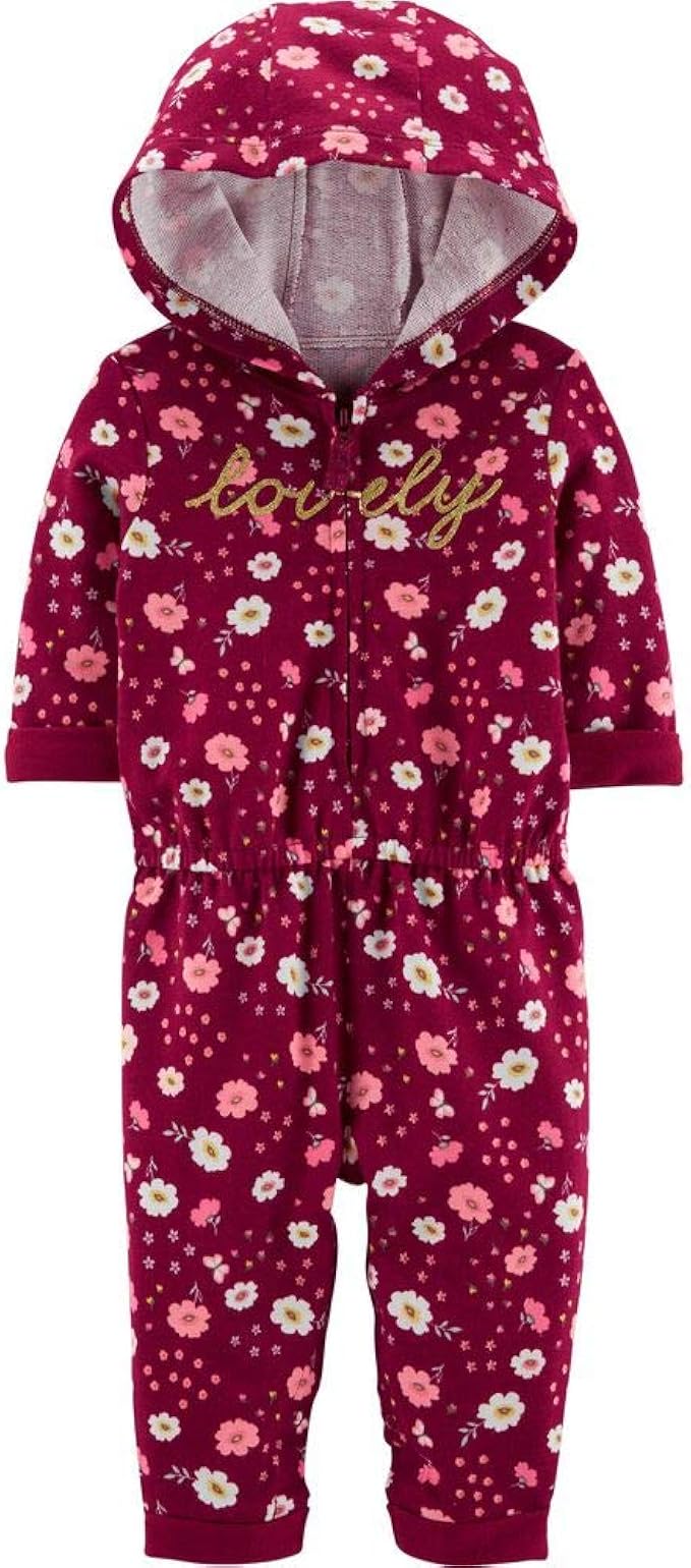 Baby girl hooded jumpsuit Clearance