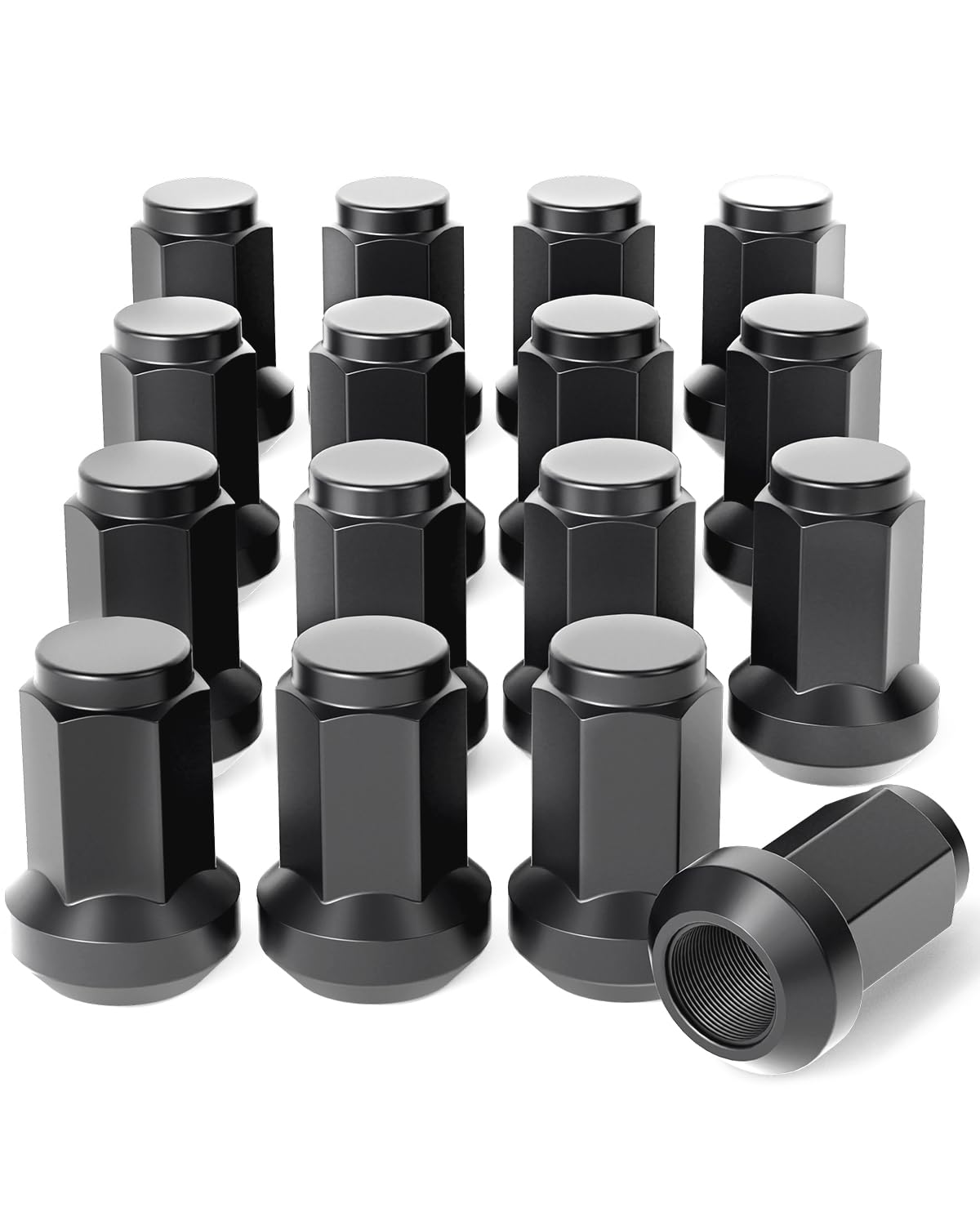 Photo 1 of Orion Motor Tech 3/8"-24 Lug Nuts, ATV Cone Seat Lug Nuts 3/8x24 Thread Size Wheel Lug Nuts Compatible with Polaris Ranger 700 RZR 900xp 800 S 570 and More, Set of 16, Black