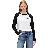 GAP Women's Long Sleeve Raglan Cropped Tee