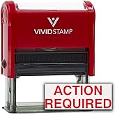 Action Required Office Self Inking Rubber Stamp (Red Ink) - Medium