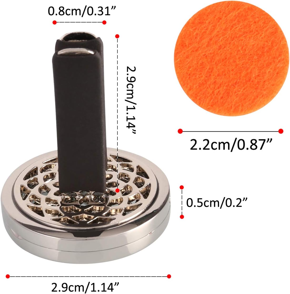 OOTSR 2Pcs Car Aromatherapy Essential Oil Diffuser, Stainless Steel Air Freshener Vent Clip Locket for Car Living Room - Image 3