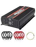 POTEK 5000W Power Inverter 4 AC Outlets 12V DC to