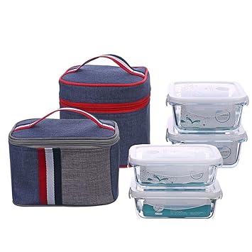 HGK Caja de Almacenamiento de Alimentos de Vidrio Resistente ...