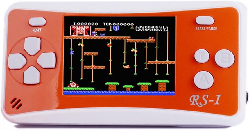 Jjfun Rs 1 Handheld Game Console For Children Retro Game Player With 2 5 8 Bit Lcd Portable Video Games The 80 S Arcade Video Gaming System Built In 152 Classic Old School Games Entertainment Orange Amazon Com Mx Juegos Y Juguetes