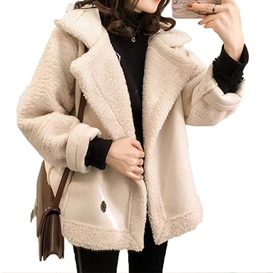 Amazon 美しいです ムートンコート アウター ハーフコート 綿入れ