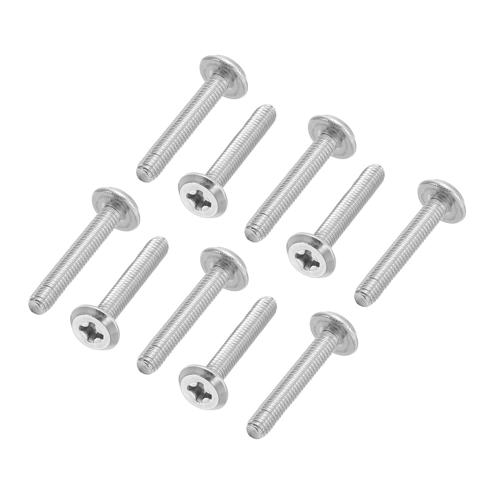 PATIKIL Round Head Phillips Screws, 40 Pack M3-0.5 x 18mm 304 Stainless Steel 18-8 Full Thread, Machine Screw Furniture Screw Connector Bolts