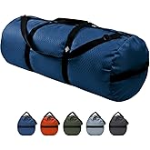 Diamond Ripstop Big XL Duffle Bags, Ultra Tough & Tear Resistant, Reinforced Stitching, Weatherproof, Packable Foldable Duffle Bag for Traveling (18" x 42" 175L, Blue)