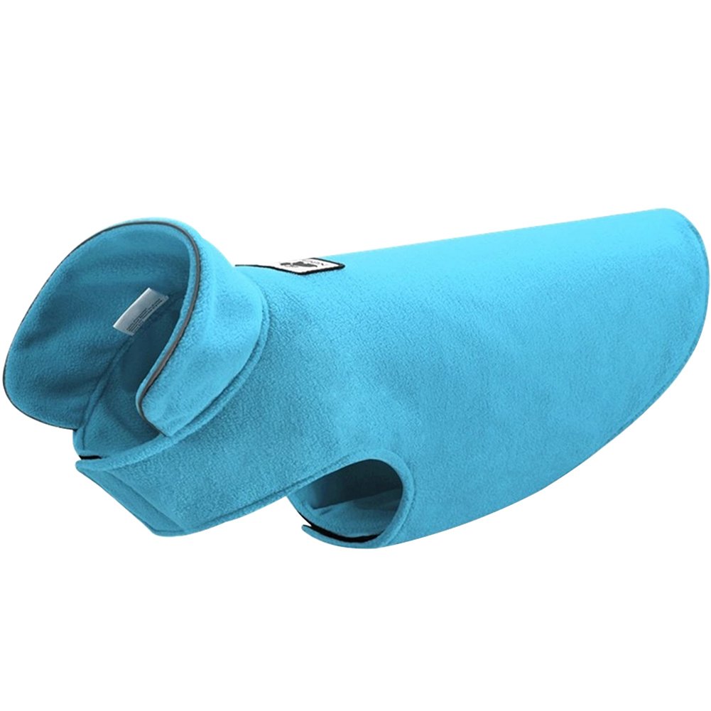 Creation Core Windproof Plush with Sport Vest Dog Clothes Night Reflective Jacket Pet Keep Warm Jacket No Pull No Choke Design Eco-Friendly for Small and Large Big Dog (M, Blue)