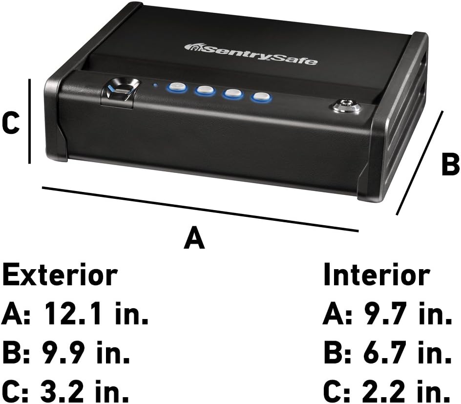 SentrySafe QAP1BE Gun Safe with Biometric Lock, 1 Capacity: Home Improvement